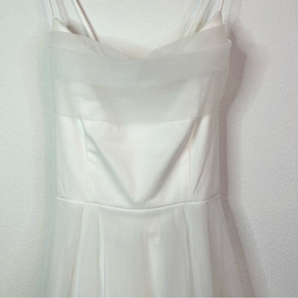 NWT Hello Molly Signal My Way Tulle Midi Dress White 8 / Large - Picture 6 of 11